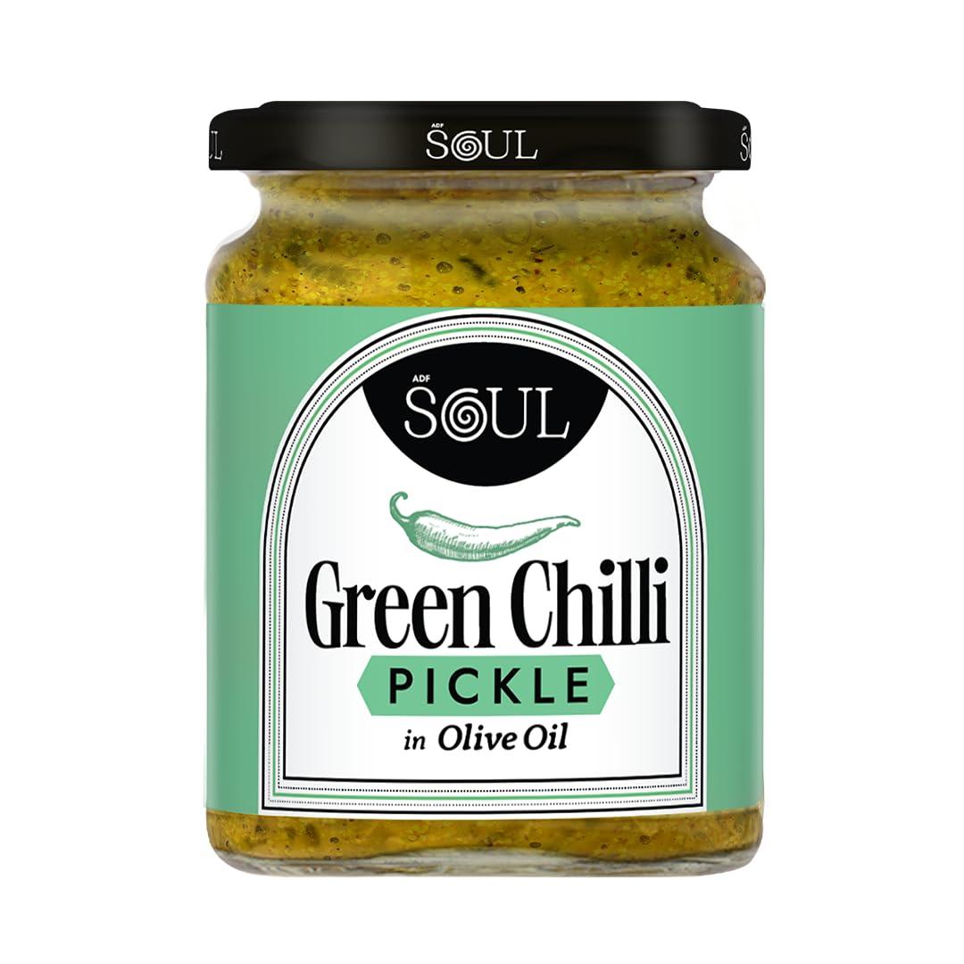 Spicy green chillies pickled
