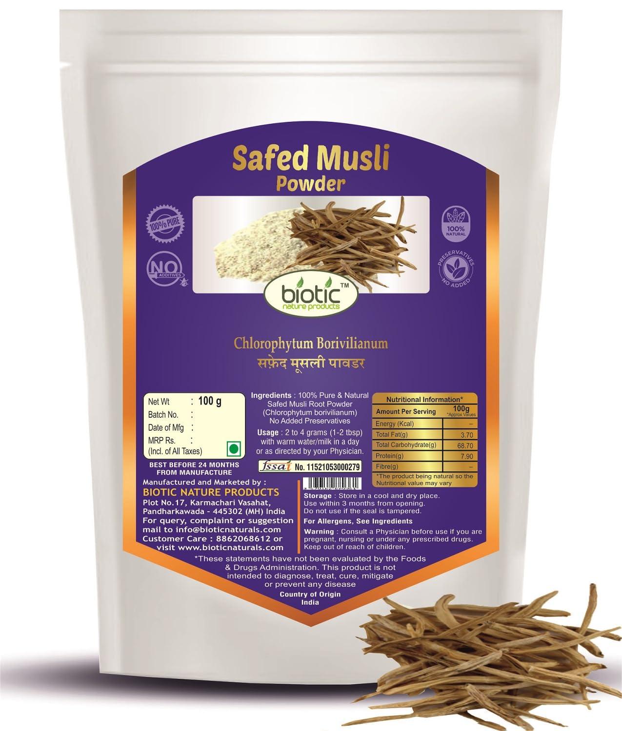 Safed Musli Powder Organic 100gm