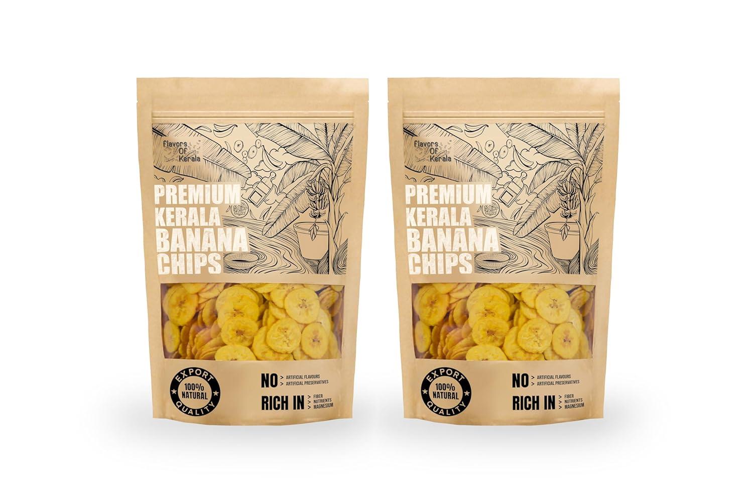 Premium Kerala Banana Chips in Coconut Oil, 1200g