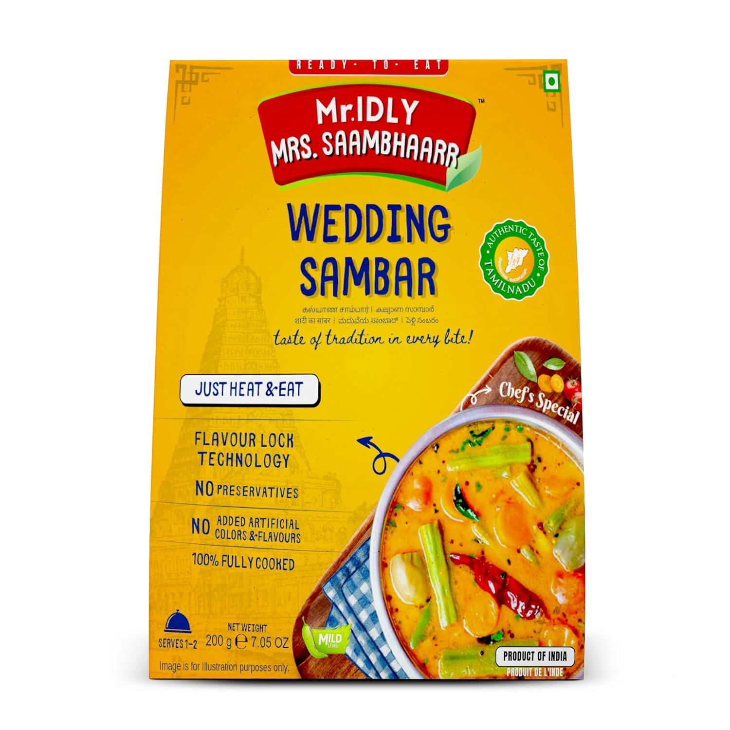 Wedding Sambar Authentic Tamil Nadu Style Lentil Stew Ready-to-Eat