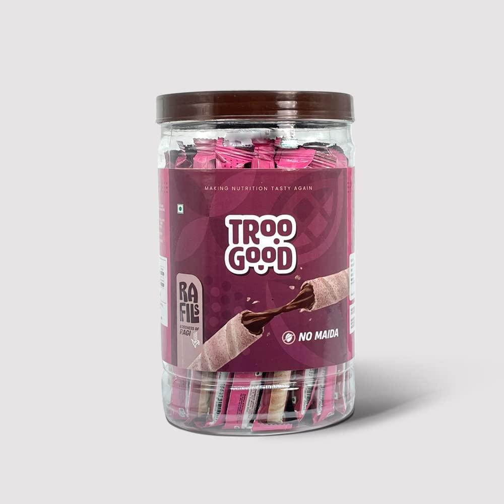 Wafer Rolls made with Ragi and Chocolate